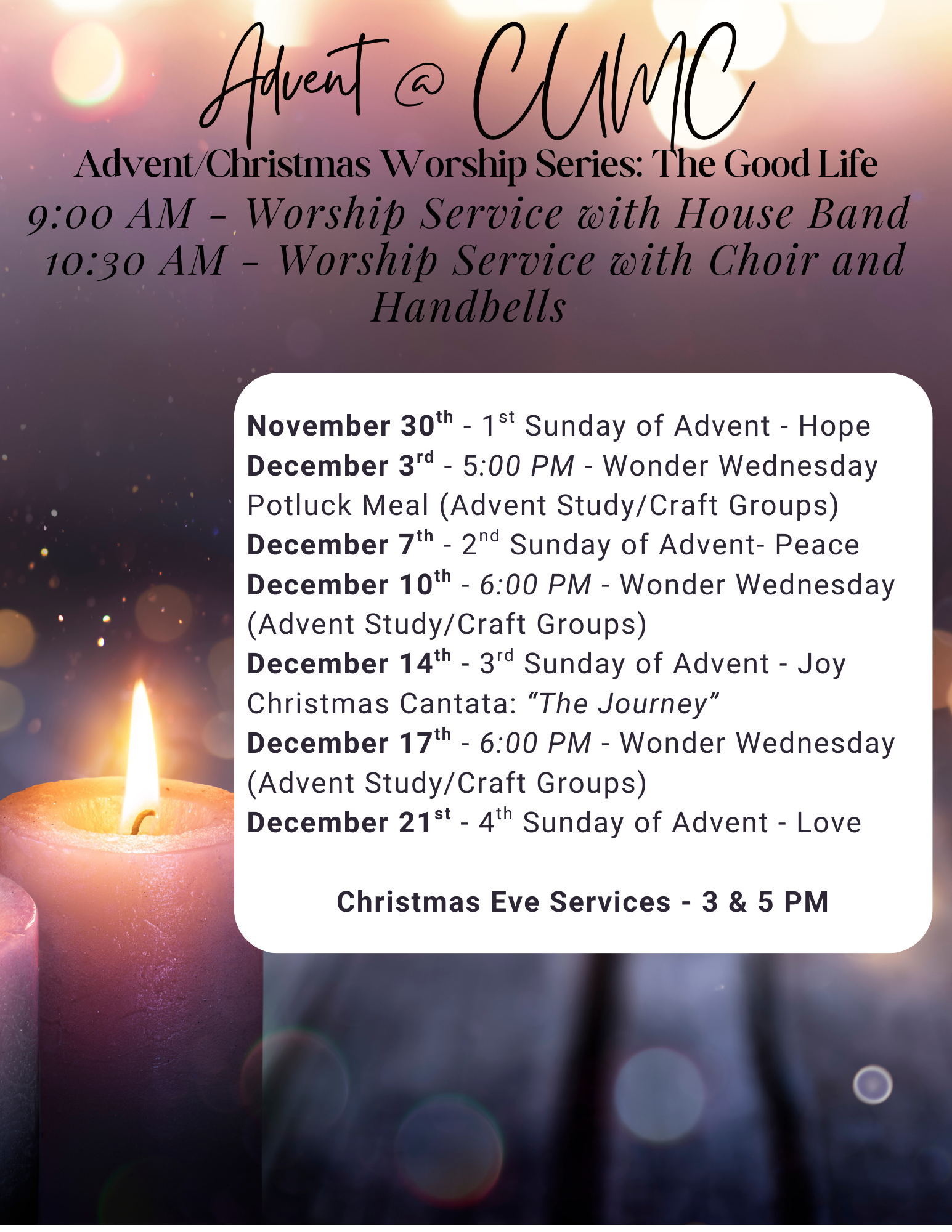 Wonder Wednesday (Advent Study/Craft Groups) event image